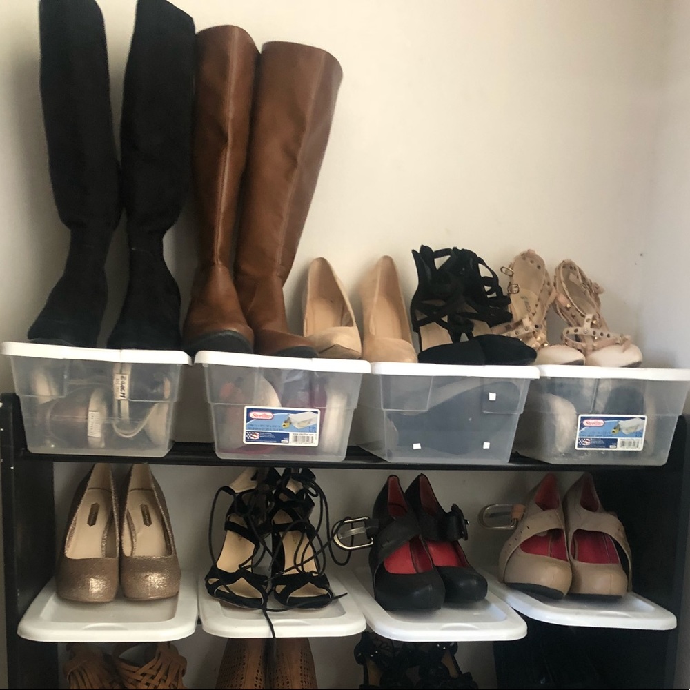 Boots, sneakers, heels